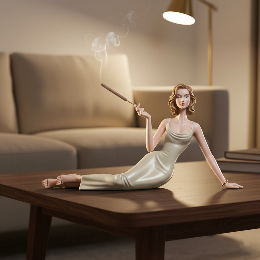 Sculpturaal aromatherapiebeeldje met wierook