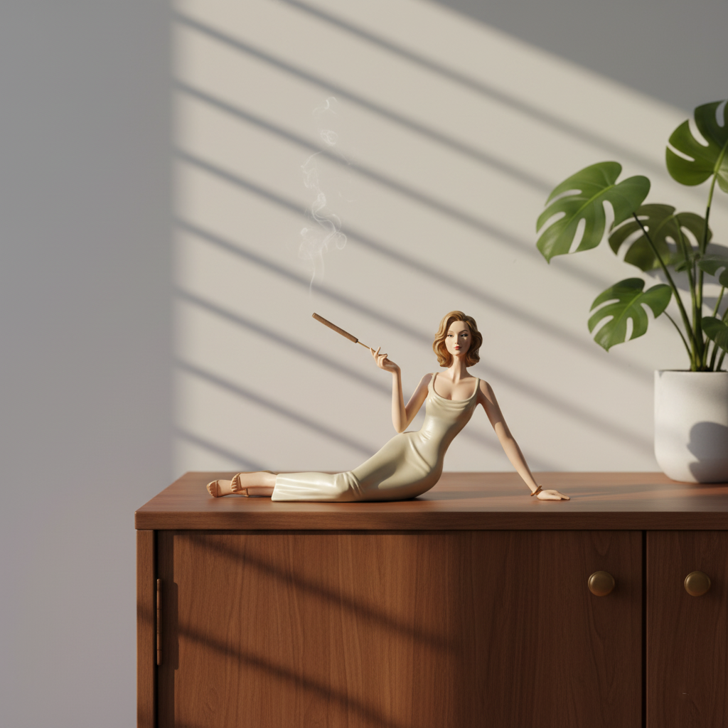 Sculpturaal aromatherapiebeeldje met wierook