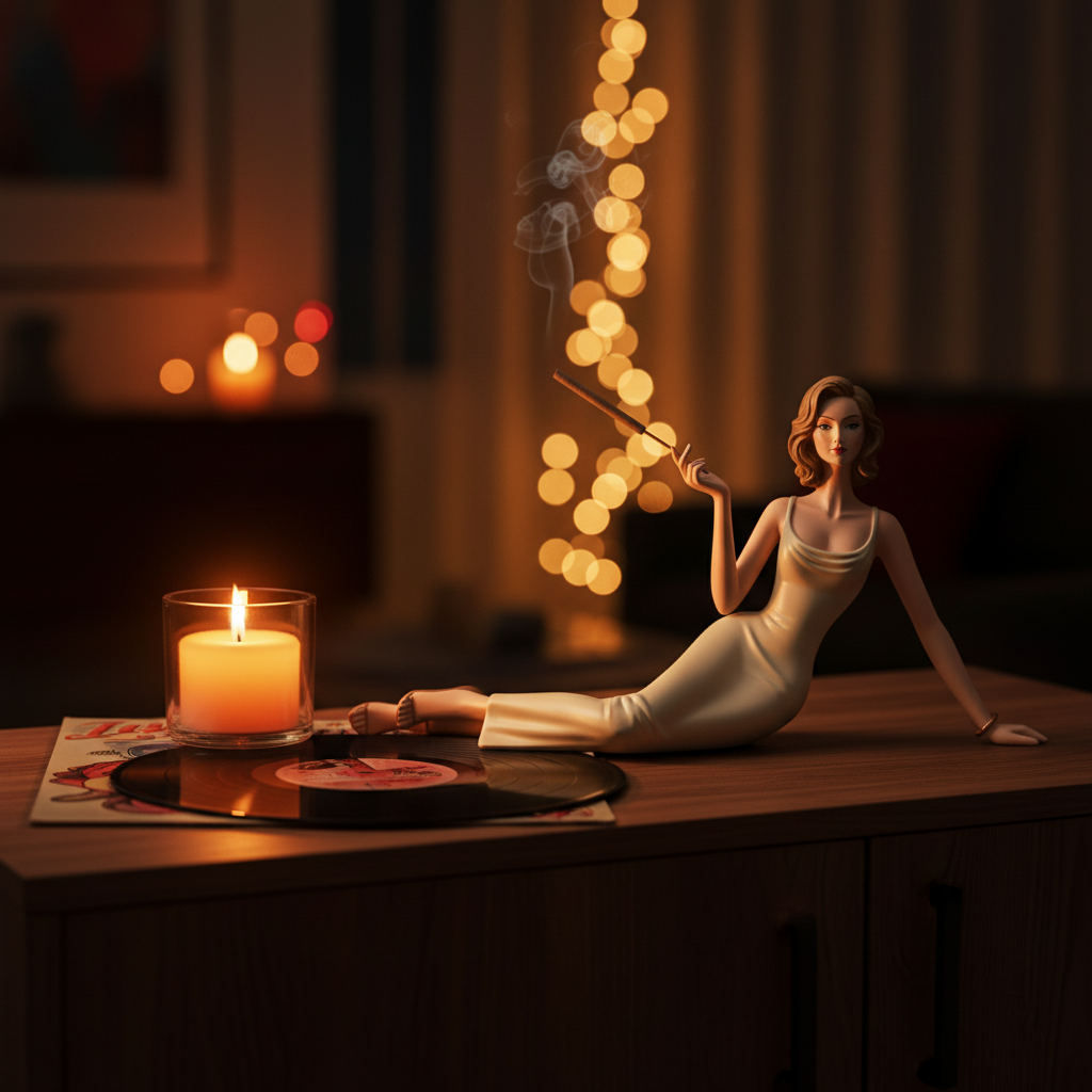 Sculpturaal aromatherapiebeeldje met wierook