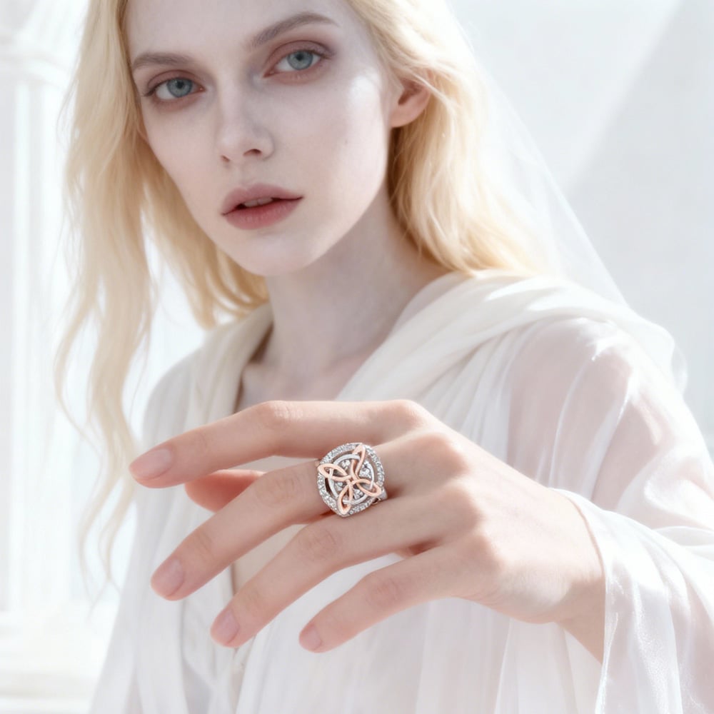 🔮💍Handmade S925 Witch's Return Knot Protection Ring💞Protect your loved ones