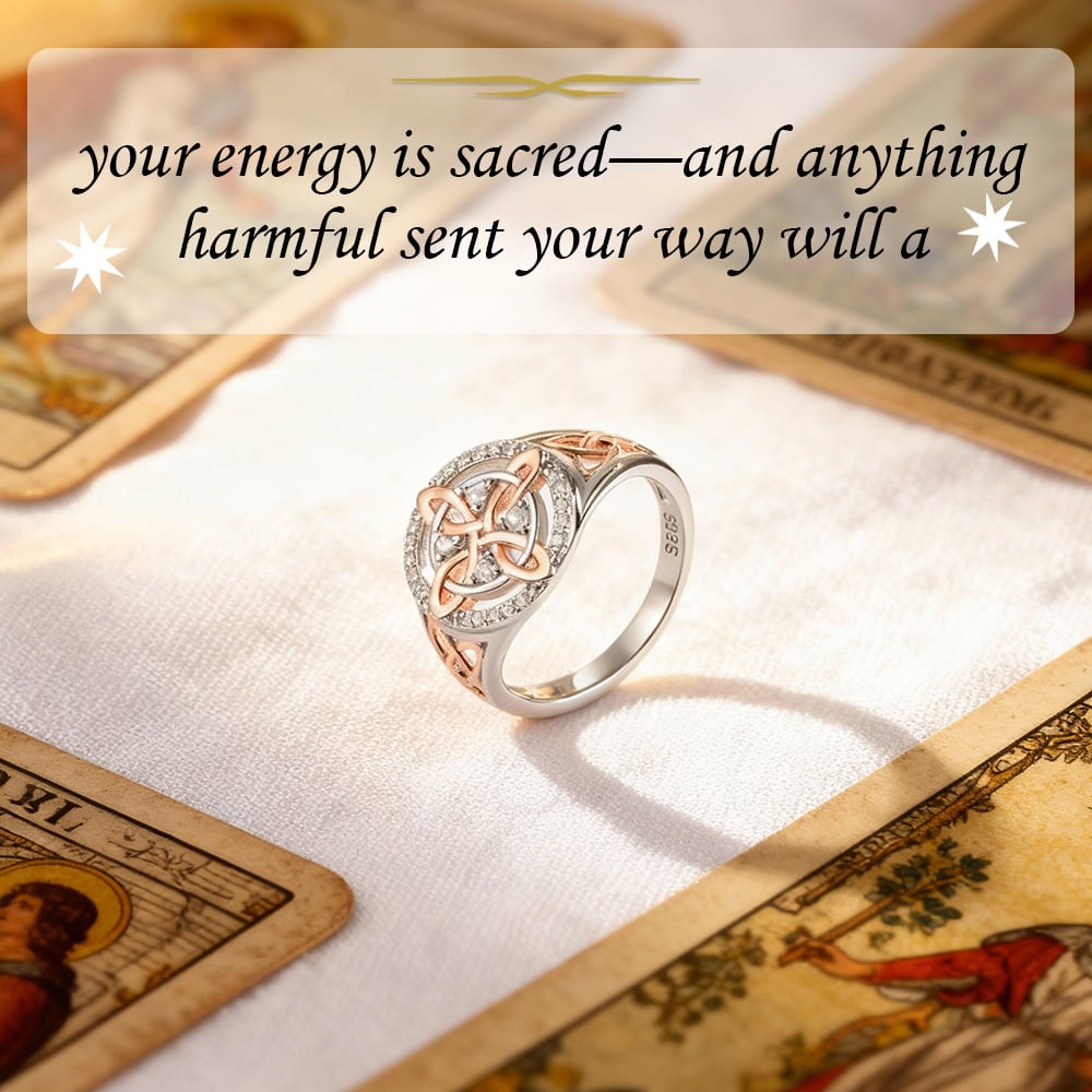 🔮💍Handmade S925 Witch's Return Knot Protection Ring💞Protect your loved ones