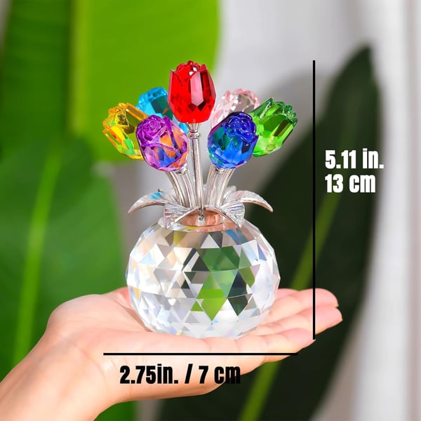 🌈✨ Crystal Flower Prism Vase ✨🌈