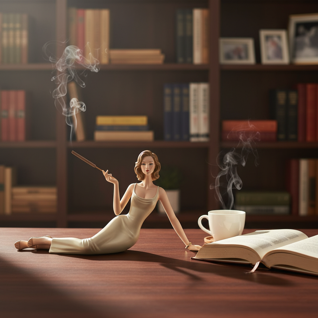 Sculpturaal aromatherapiebeeldje met wierook