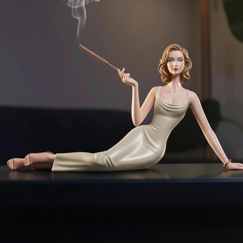 Sculpturaal aromatherapiebeeldje met wierook