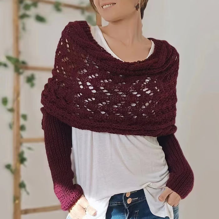 🧶Women's Knitted Double Sleeve Scarf🧣