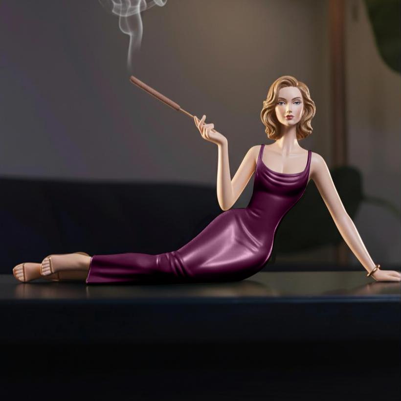 Sculpturaal aromatherapiebeeldje met wierook