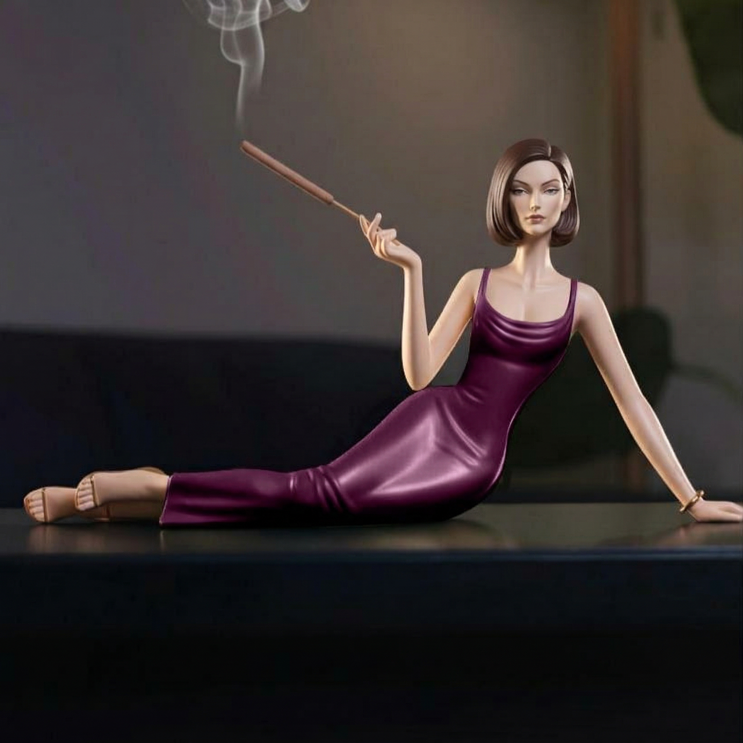 Sculpturaal aromatherapiebeeldje met wierook