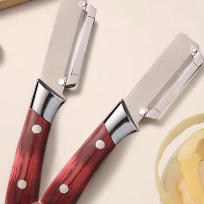 🥕 2 zum Preis von 1! 🎁 Multifunktionaler Küchenschäler – scharfe Klinge aus Edelstahl, ergonomischer Griff und schwenkbare Doppelaktion ✨