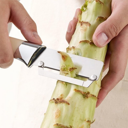 🥕 2 zum Preis von 1! 🎁 Multifunktionaler Küchenschäler – scharfe Klinge aus Edelstahl, ergonomischer Griff und schwenkbare Doppelaktion ✨